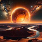 系外惑星の磁場のイメージ写真（AI生成）
